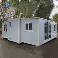 Prefab economic earthquake proof 20 feet expandable container house with solar for sale