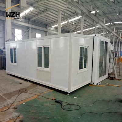 China 20ft 40ft Extended Foldable Storage Container House With Glass Sliding Door